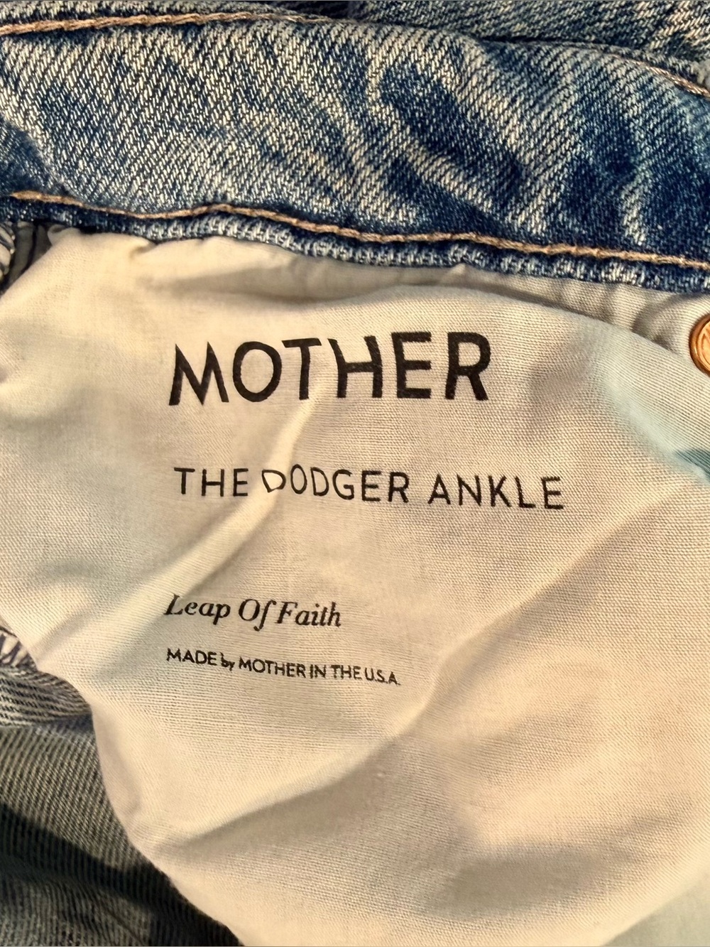 Women’s MOTHER SUPERIOR The Dodge ankle jeans- Size 26 - Picture 7 of 8